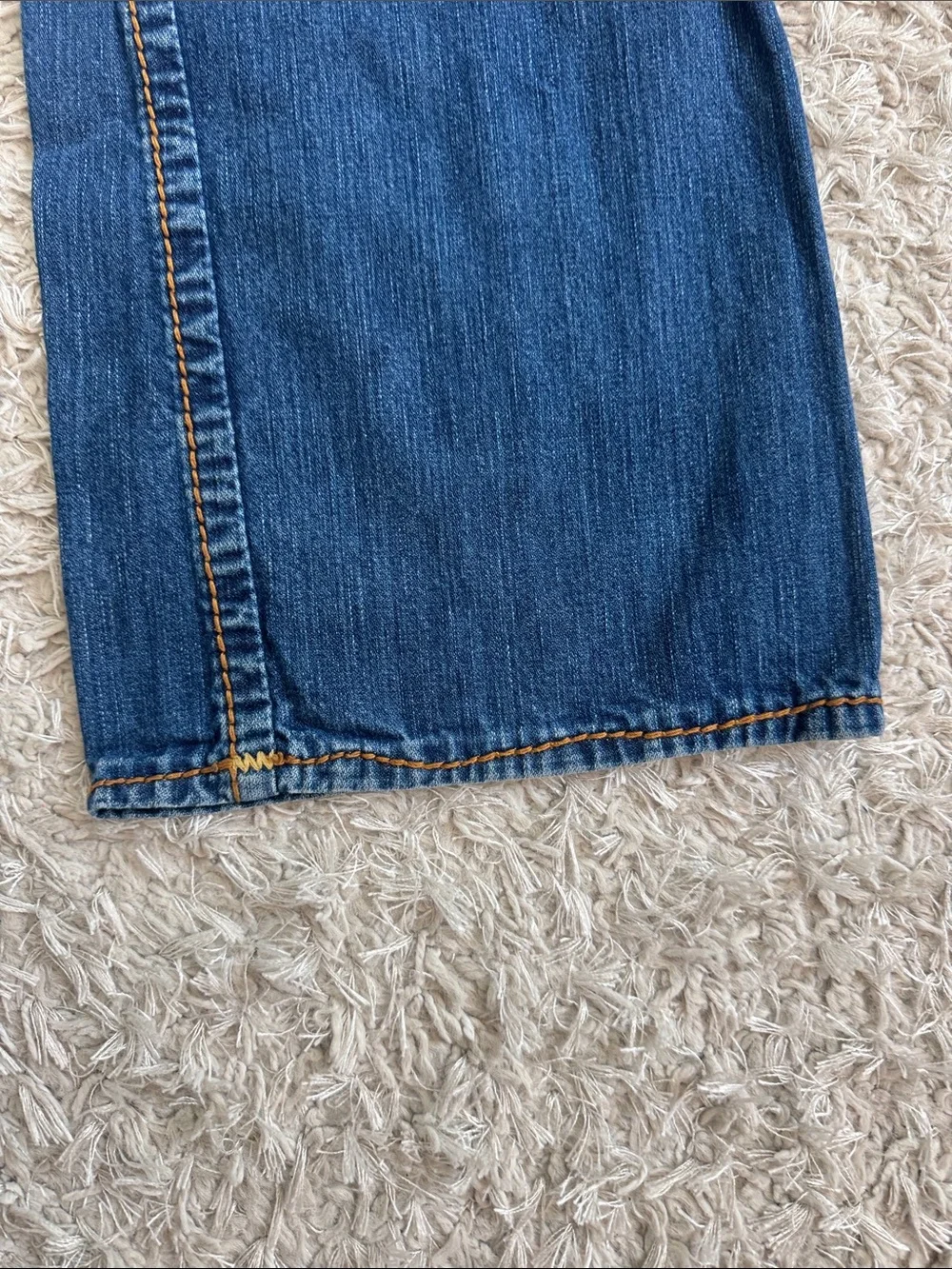 Vintage True Religion Men's Ricky Giant Big T Jeans w/Signature Back Pocket